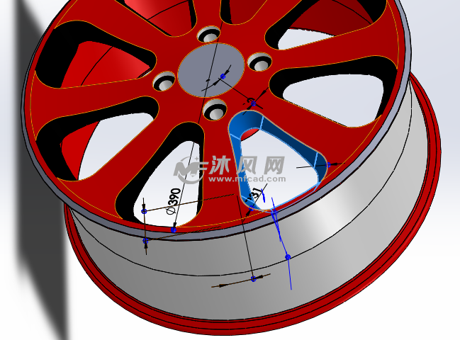 宝马车轮毂带参模型