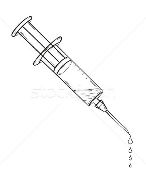 商业照片: 注射 · 流体 · 素描 ·滴· 孤立 ·水