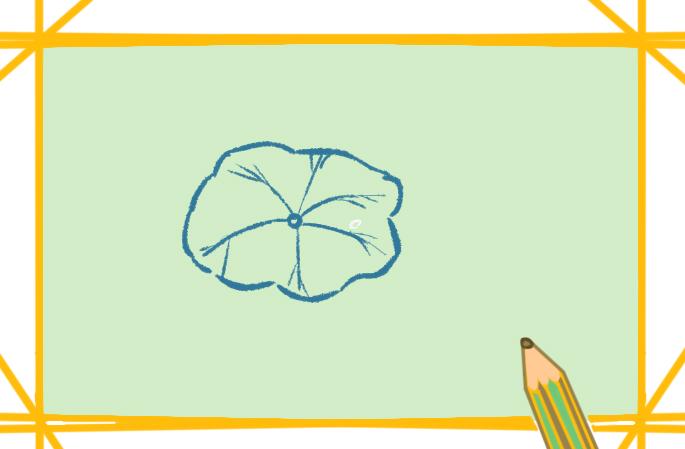 容易的莲叶简笔画原创教程步骤