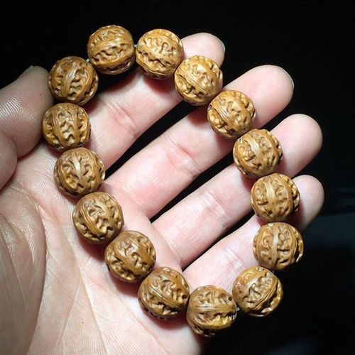 购客佛珠雕刻13紫金鼠小核桃手串京八棱招财鼠男女15mm15颗14mm16颗