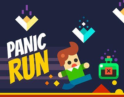 ios game : run around panicking as obstacles fall from above