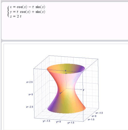 microsoft mathematics画参数曲面-作图上的应用