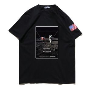 原创潮牌国潮短袖t恤 夏季 span class=h>nasa /span>宇航员潮男t恤