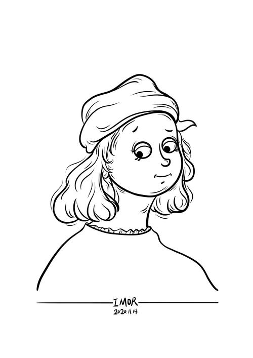 版绘之《世界名画》系列,卡通版头像集齐12张