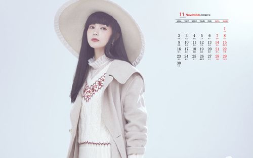 2020年11月李一桐时尚写真日历壁纸