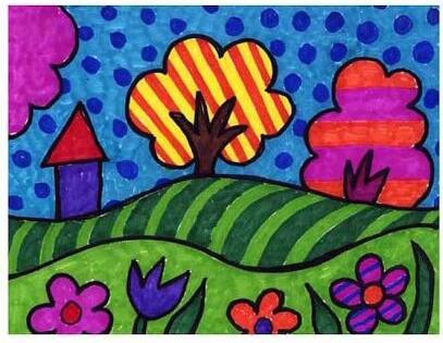 春天怎么画-万物复苏的春天儿童画教程