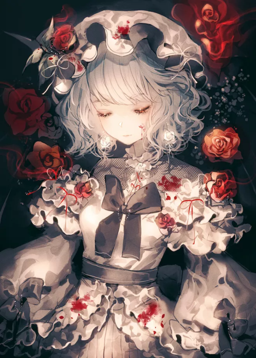 手机壁纸|二次元暗黑系第四期 人物插画 by:b站盐泽 2021年4月3日