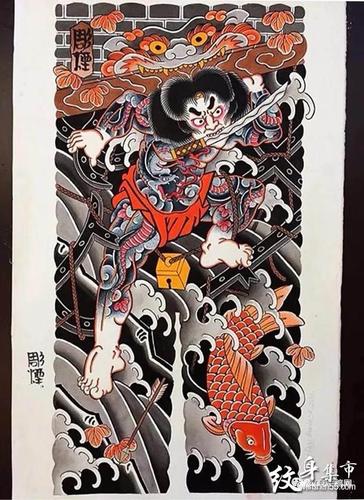 满背张顺破水门纹身张顺破水门纹身手稿张顺破水门纹身手稿图案