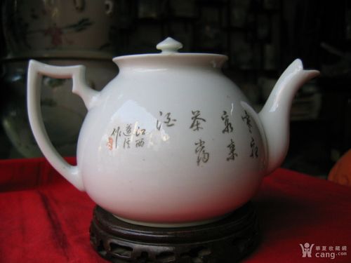 民国瓷绘名家莲溪作品浅绛彩山水人物纹执壶(包老)