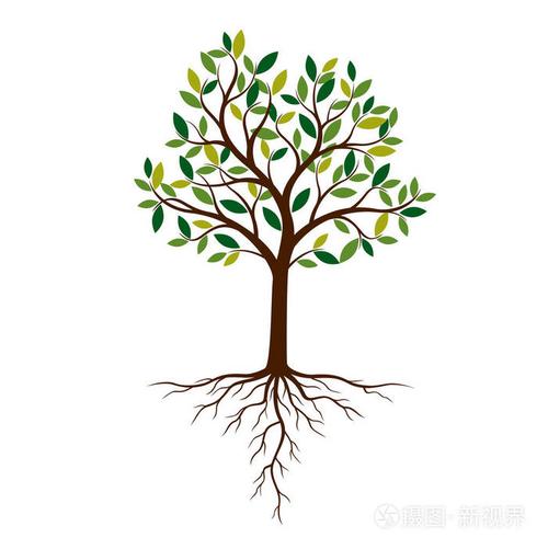 矢量插图.厂房和花园