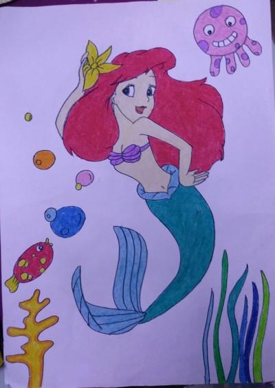 海的女儿简单画手抄报 简单手抄报