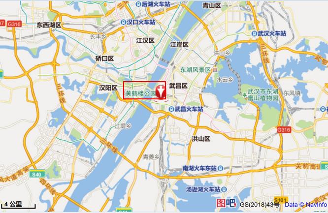 黄鹤楼位置地图