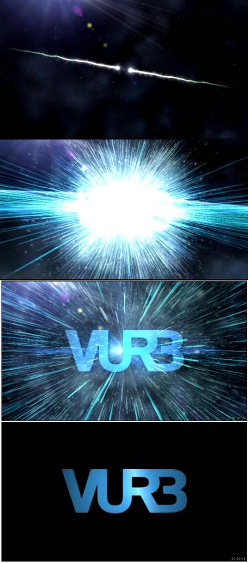 蓝色粒子碰撞爆发logo展示ae源文件