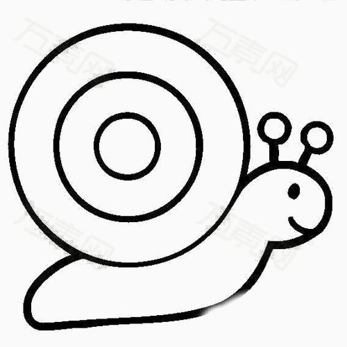 简笔画蜗牛卡通动物