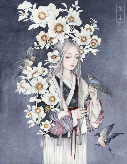 画风很棒的一组国风插画作品欣赏