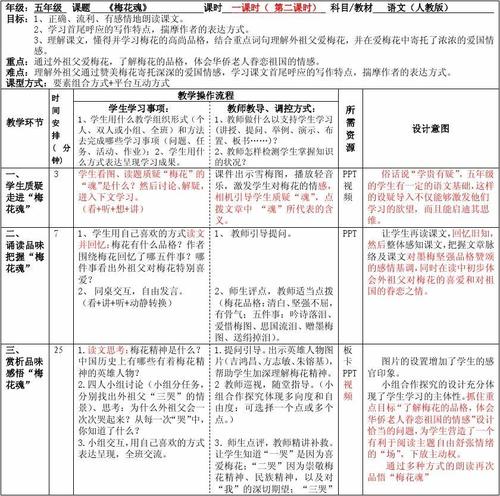 《梅花魂》教案