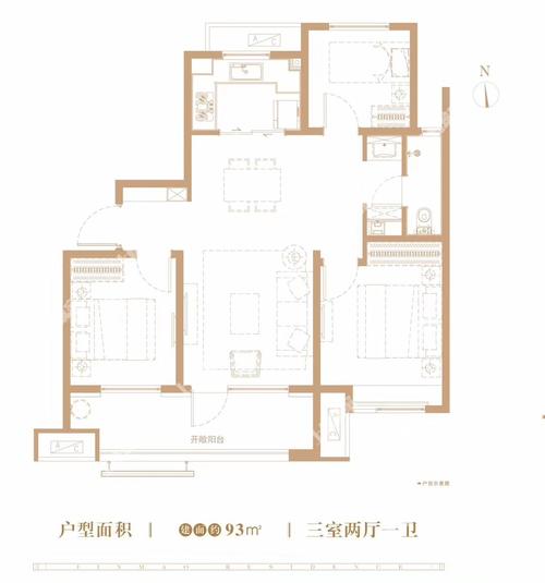 居室:三室二厅一卫