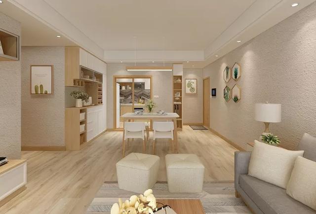 长沙家装公司110㎡两居室日系装修28w,市区里的世外