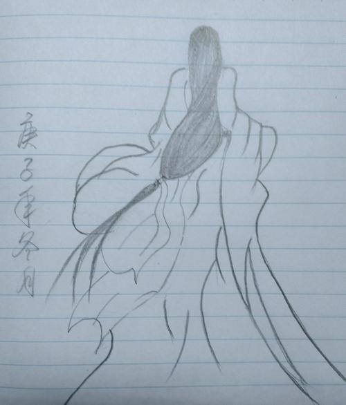 秋风怡人的铅笔画【古风】