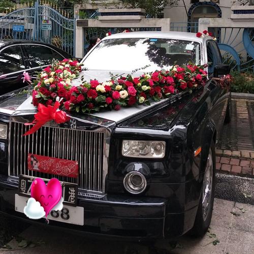 真花鲜花婚车婚庆装饰结婚新娘花车顺德广州番禺市桥南沙同城花店