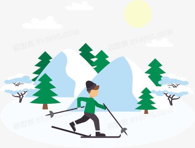 矢量冬天滑雪图片免费下载_png素材_编号14ni80eyl_图精灵