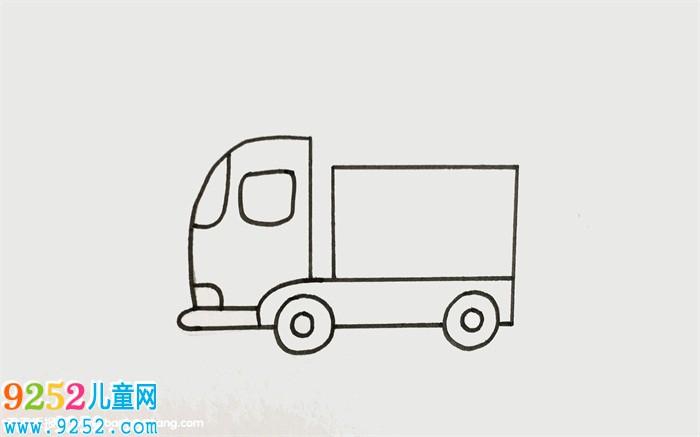 大卡车怎么画? 大货车简笔画