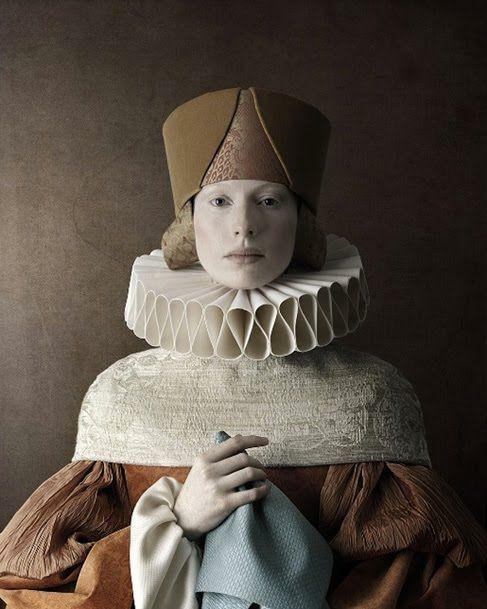 而今,作为复古风格的蕾丝ruff拉夫领款式图拉夫领复古造型中世纪圆