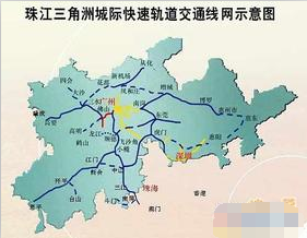 到2020年,广东将建成16条城际轨道线路,总里程达1,430公里