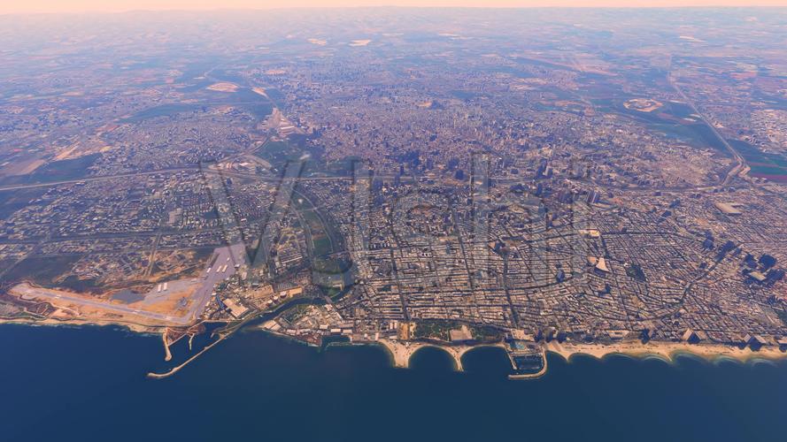 4k以色列首都特拉维夫航拍