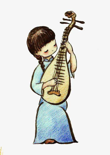 弹琵琶怎么简笔画