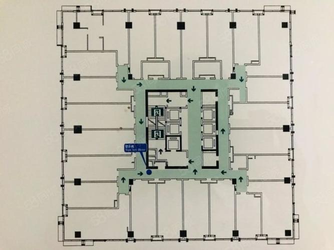 地铁物业萝岗万达广场56方精装办公室带隔间可注测