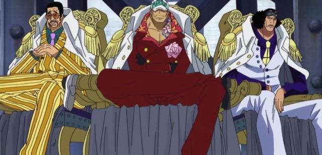 海贼王四皇和海军三大将哪边更强赤犬差点被白胡子杀死