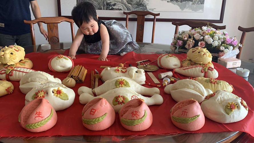 胶东花饽饽宝宝百岁,宝宝抓周饽饽.