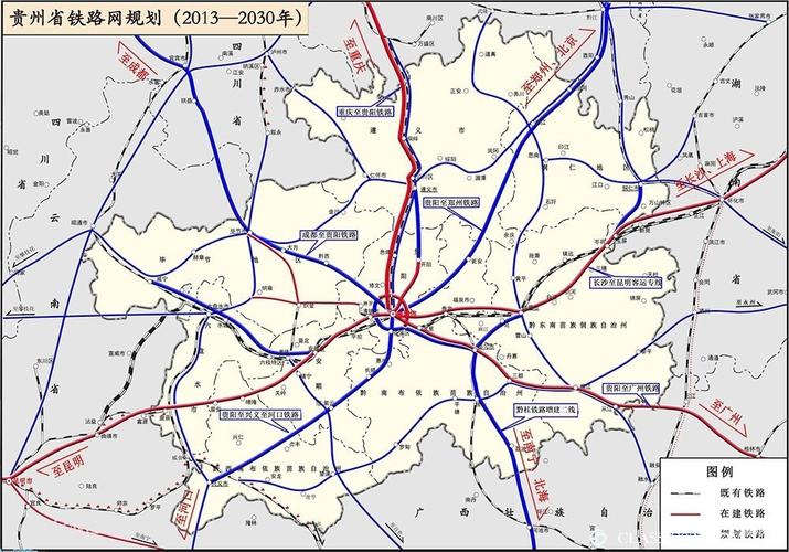 贵州铁路规划图,看重庆-贵阳-昆明高铁
