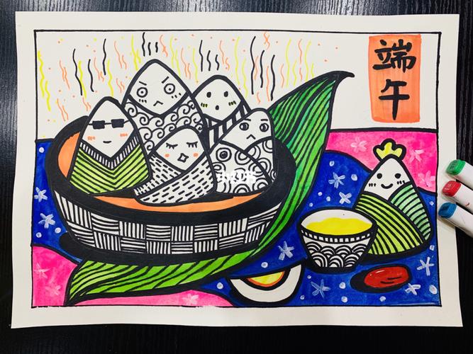 我的绘画日记～《端午节线描》_线描_端午节去哪玩_日记_绘画_传统