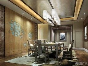 家庭私人会所餐厅背景墙 设计图