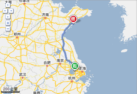 苏州,杭州,上海三个城市离青岛最近的是哪个?