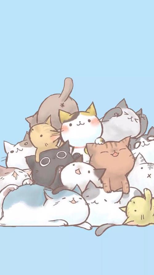 一堆一堆猫咪酱好萌卡通壁纸头像ing