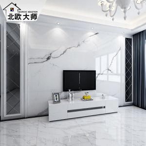 2019新款仿大理石电视背景墙纸爵士白3d壁纸客厅卧室无缝墙布壁画