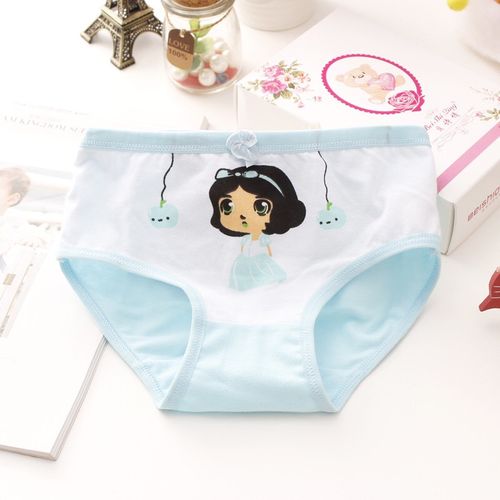 小学生女生纯棉三角内裤4条装儿童内裤女3纯棉4三角56