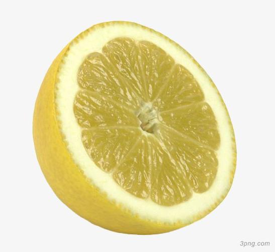 半个柠檬柠檬黄柠檬水果冰柠檬青柠檬2个黄色柠檬新鲜柠檬半柠檬柠檬