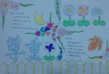 学会尊重学会合作手抄报学会感恩手抄报