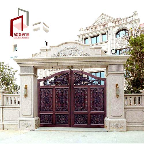 铜门别墅庭院铜大门电动双开平移纯真铜门高端定制铜院子进户大门
