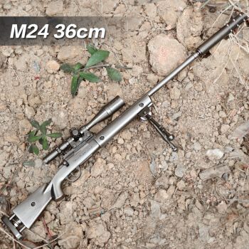 三级包m416模型武器3级头盔吃鸡周边 大号sn5527 m24-36cm-可拉枪栓