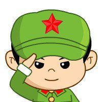 卡通小红军敬礼头像_微信头像图片大全