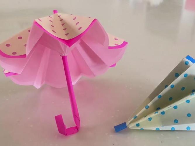 手工折纸教学,花边小雨伞的制作方法!_折纸_手工制作