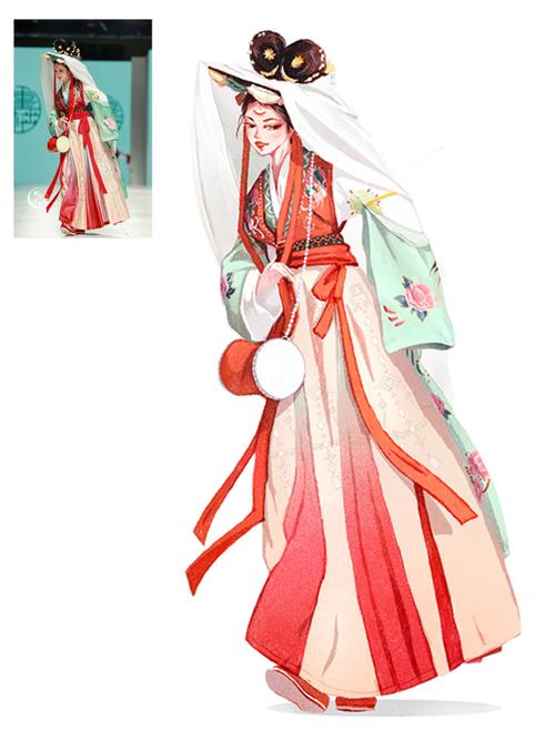 整理_汉服_插画_长沙自由行热门攻略_上色_我是原创插画师_文化_绘画