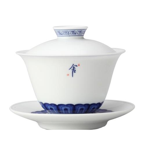 古颂景德镇陶瓷茶漏茶滤网功夫青花茶具配件仿古创意茶隔过滤网器视频