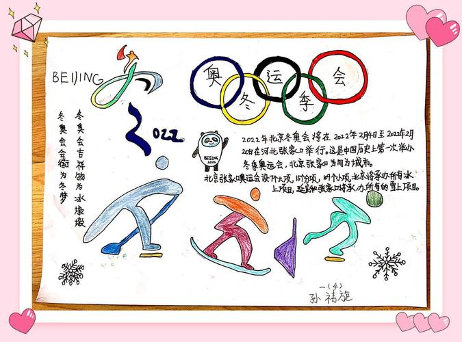 一年级四班孙祎旋冬奥会手抄报