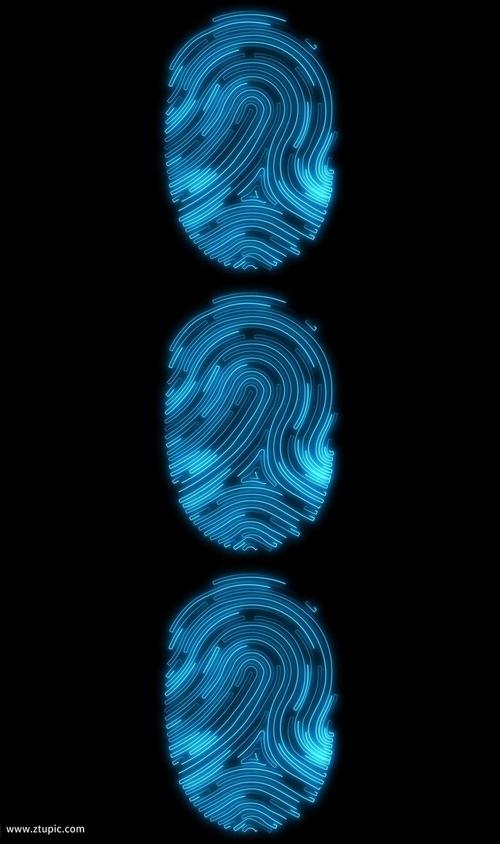 蓝色科技指纹识别人脸识别模板下载-编号376687-众图网